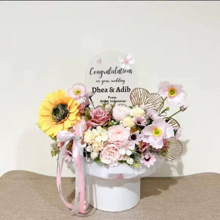 Bloom Box Akrilik Ucapan Wedding Alam Sutera
